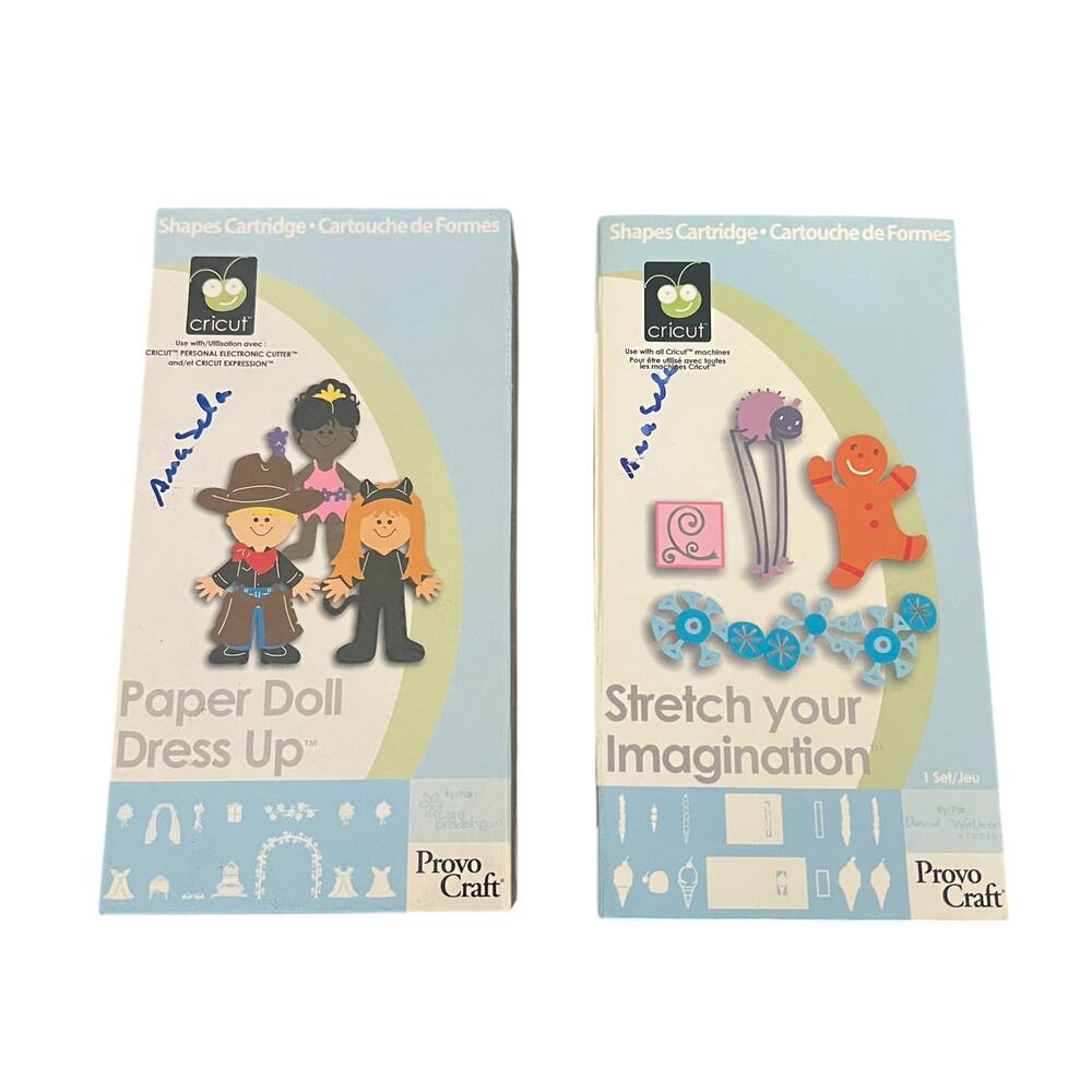 Cricut Provo Craft 2 Shapes Cartridges Bundle Scrapbooking, Art and Crafts